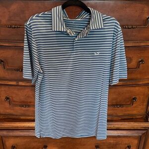 Vineyard Vines Navy and White Striped Polo Mens Small NWOT